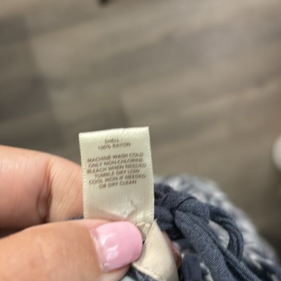 Loft Blue Printed Halter Shift Dress Size Medium - Picture 8 of 9